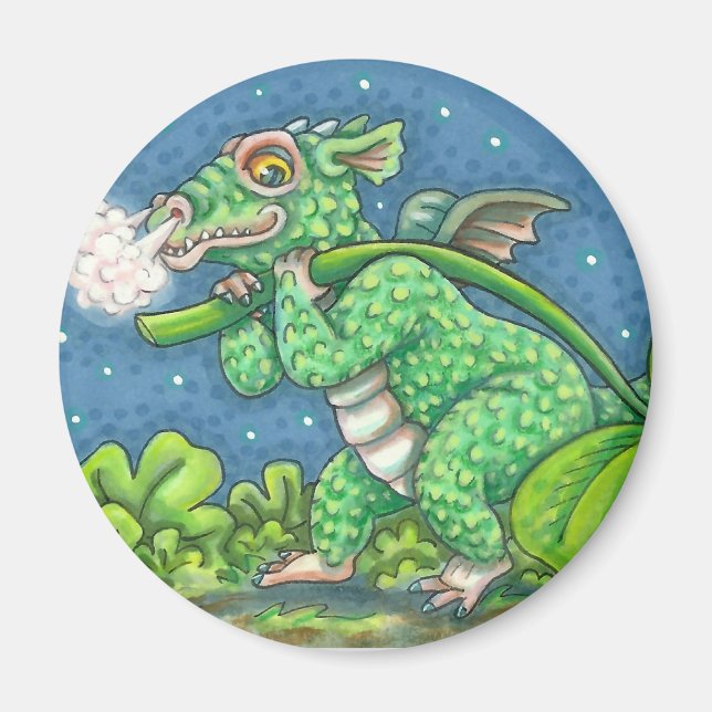 S. PATRICK'S DAY LITTLE IRISH DRAGON FANTASY MAGNET (Framsidan)