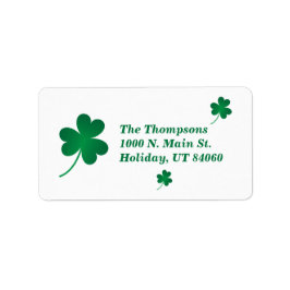 S. PATRICK'S DAY / Shamrock Labels Adressetikett