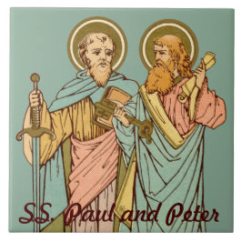 S. Paul och Peter, Apostles (RLS 13 & 14) Kakelplatta