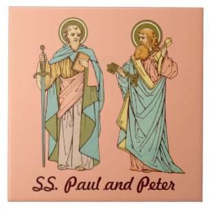 S. Paul och Peter, Apostles (RLS 13 & 14) Kakelplatta