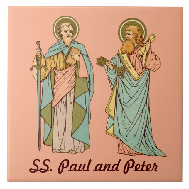 S. Paul och Peter, Apostles (RLS 13 & 14) Kakelplatta (Framsidan)