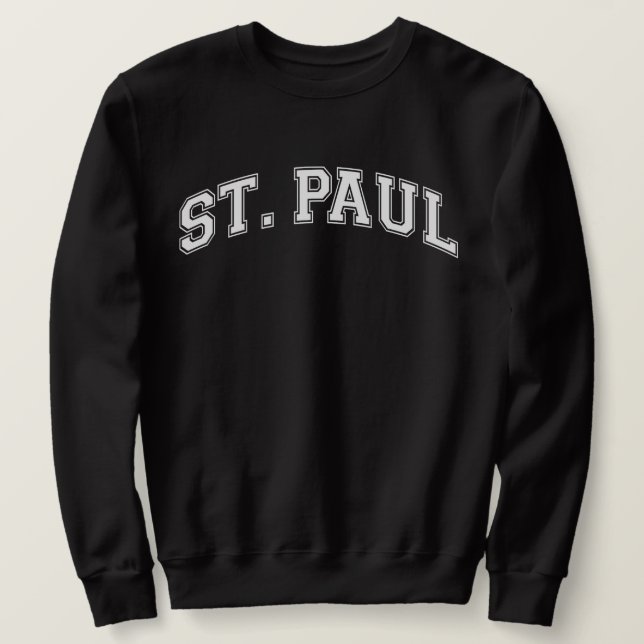 S. PAUL Universiteten-Stil Sweater America College Lång Ärmad Tröja (Design framsida)