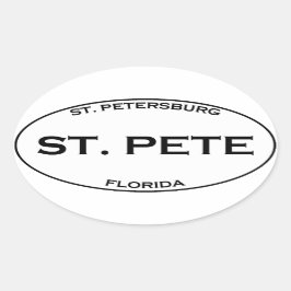 S. PETE - St. Petersburg Florida Ovalt Klistermärke