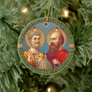 S. Peter och Paul, Apostles (JMAS 01) Julgransprydnad Keramik