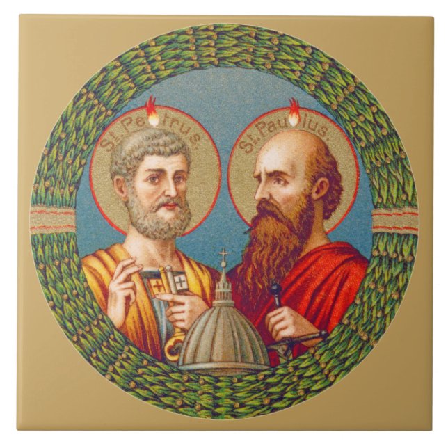 S. Peter och Paul, Apostles (JMAS 01) Kakelplatta (Framsidan)