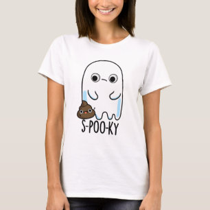 S-poo-ky Funny Ghost Poop Pun T Shirt