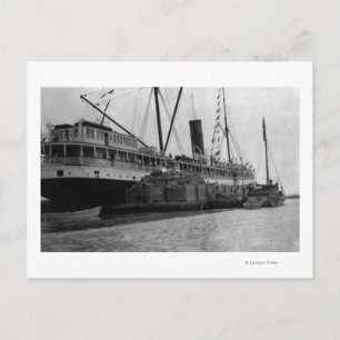 S.S. Alameda i Anchorage, Alaska Photograph Vykort