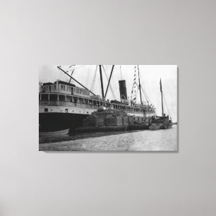 S.S. Alameda på ankringen, Alaska fotograferar Canvastryck