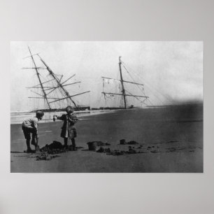 S.S. Alice McDonald haveriIlwaco peninsula Poster