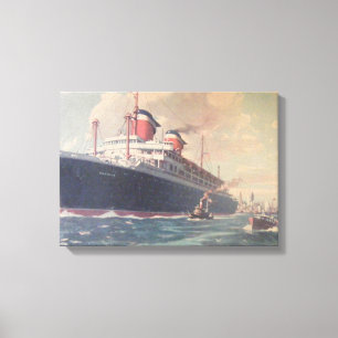 S.S. Amerika Canvastryck