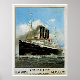 S.S. Annonsering för Caledonia vintagefrakt Poster