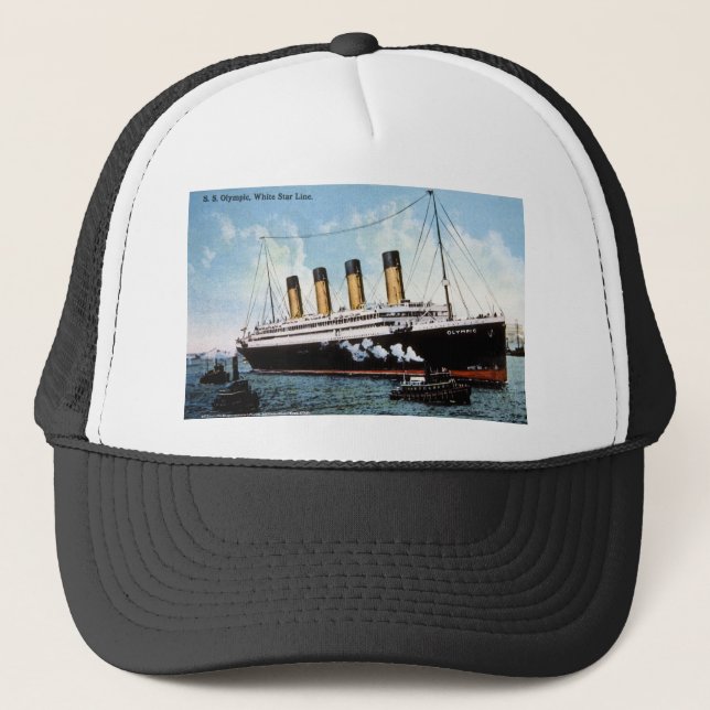 S.S. Den olympiska stjärnan, vitstjärna fodrar, Keps (Framsida)