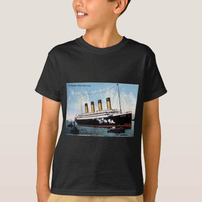 S.S. Den olympiska stjärnan, vitstjärna fodrar, Tee Shirt (Framsida)
