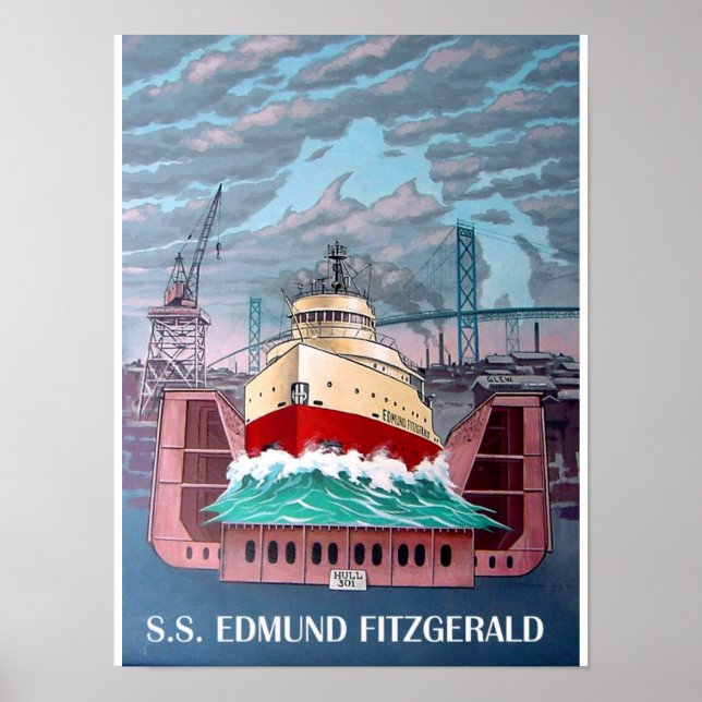 S.S. EDMUND FITZGERALD POSTER (Framsidan)