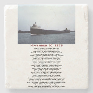 S.S. Edmund Fitzgerald Stone Coaster Stenunderlägg