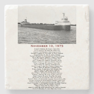 S.S. Edmund Fitzgerald Stone Coaster Stenunderlägg