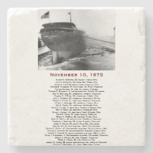 S.S. Edmund Fitzgerald Stone Coaster Stenunderlägg