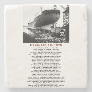 S.S. Edmund Fitzgerald Stone Coaster Stenunderlägg