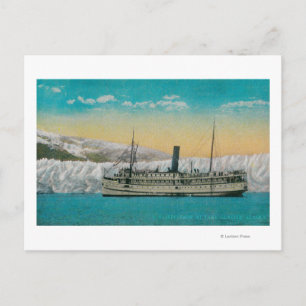 S.S. Jefferson vid Taku Glacier, Alaska Vykort
