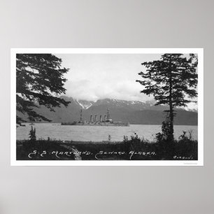 S.S. Maryland nära Seward, Alaska 1920 Poster