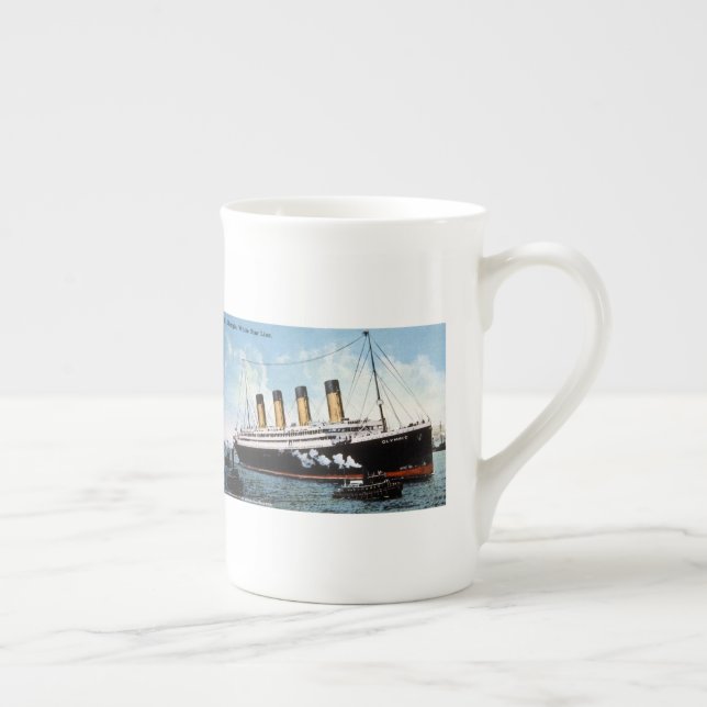 S.S. Olympic Star, White Star Line, 1913 Benporslin Mugg (Höger)