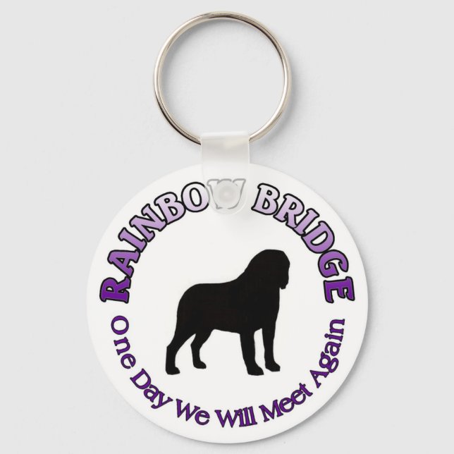 S. SAINT BERNARD RAINBOW BRIDGE SYMPATHY KEYCHAIN NYCKELRING (Framsida)