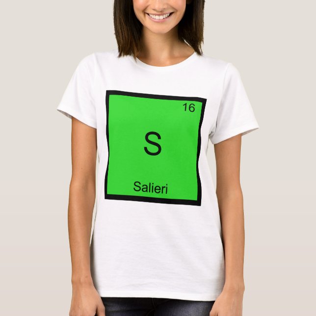 S - Salieri Rollig T-Shirt Med Kemiskt Elementsymb (Framsida)