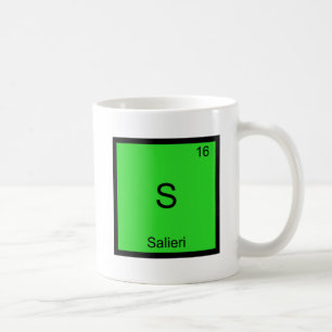 S - Salieri Rollig T-Shirt med kemiskt elementsymb Kaffemugg