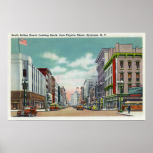 S Salina Street från Fayette Street Poster