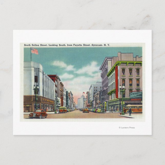 S-Salinagata från den Fayette gatan Vykort (Framsida)