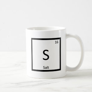 S - Saltkemi Periodiska Systemet Elementsymbol Kaffemugg