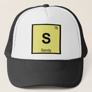 S - Sandy Utah Kemisk Periodiska Systemets Symbol Truckerkeps