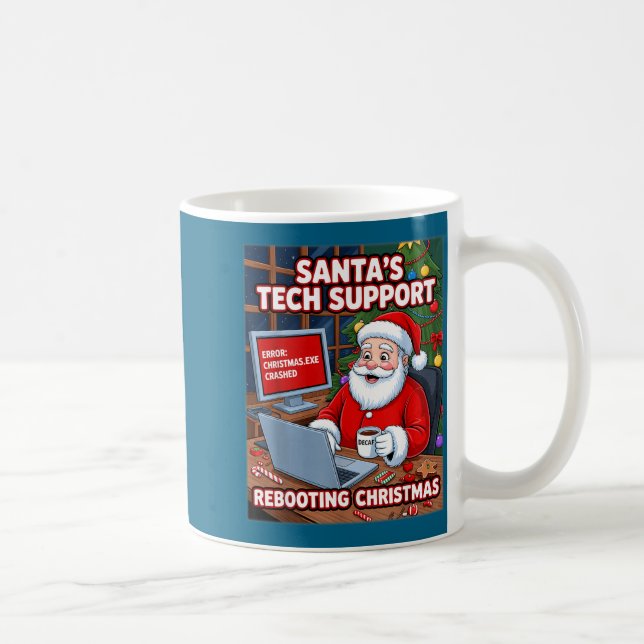 s Santa Tech Rebooting Support Vibes Kaffemugg (Höger)