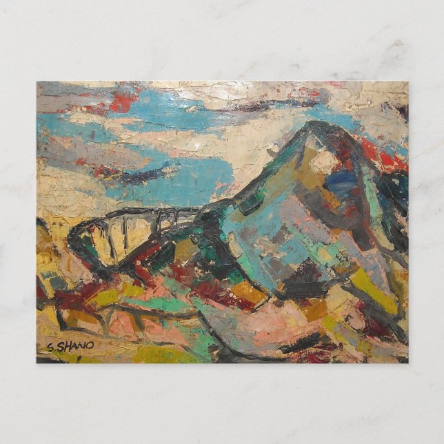 S Shano Färg Mountain Vykort (Framsida)