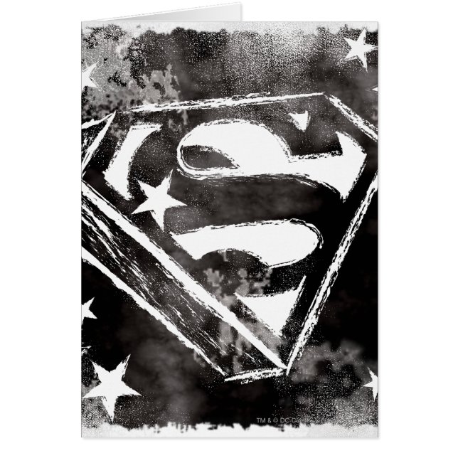 S-Shield med stjärnor Hälsningskort (Framsidan)