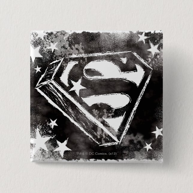 S-Shield med stjärnor Knapp (Framsida)