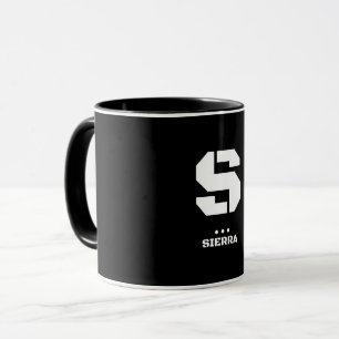 S(Sierra) Natos fonetiska alfabet & Morse Code Mugg