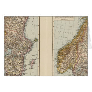 S Skandinavien, Norge, Sverige Hälsningskort