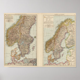 S Skandinavien, Norge, Sverige Poster