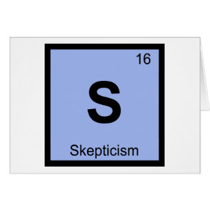 S - Skepticism Filosofi Kemi Periodiska Systemet Hälsningskort