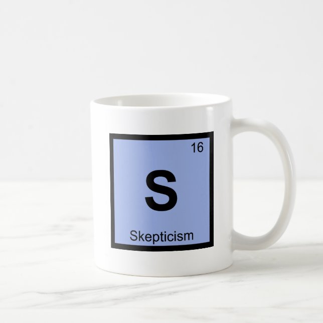 S - Skepticism Filosofi Kemi Periodiska Systemet Kaffemugg (Höger)
