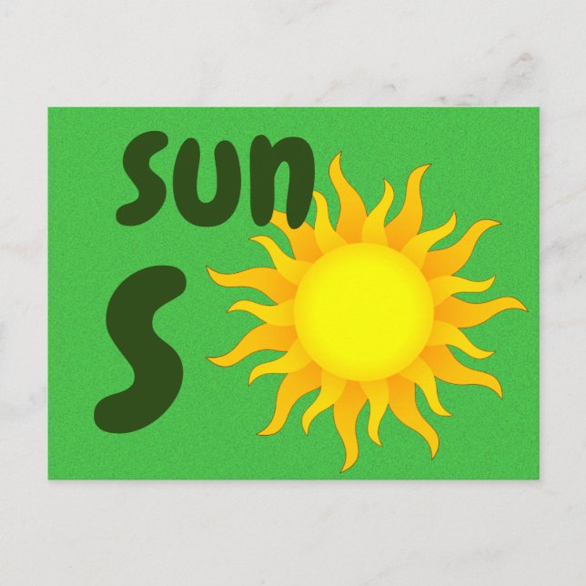 s - sol-flash-kort vykort (Framsida)