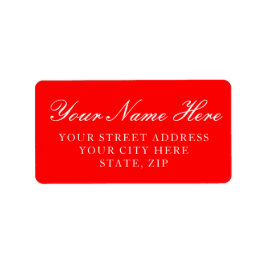 S solida röda anpassade adressetikettdekaler adressetikett