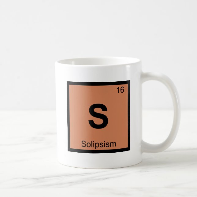 S - Solipsism Filosofi Kemi Periodiska Systemet Kaffemugg (Höger)