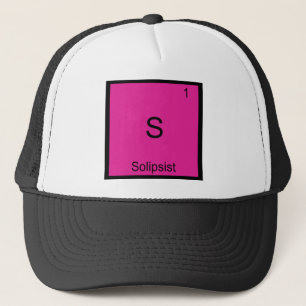 S - Solipsist Rolig Kemiskt Element Symbol T-shirt Truckerkeps