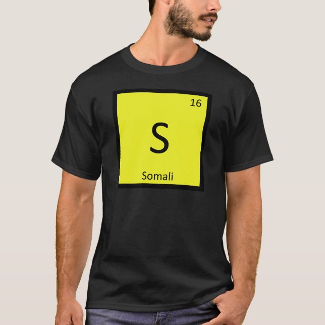 S - Somalisk kattkemi Periodiska systemet Element Tröja (Framsida)