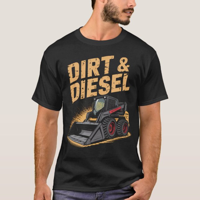 S Sr Loader Barnyard Vibes Och Bobcat T Shirt (Framsida)