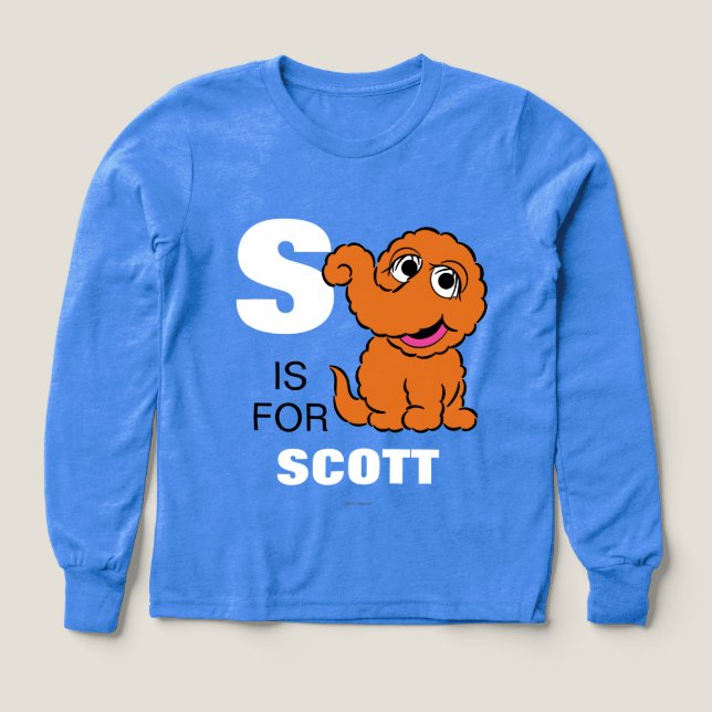 S står för Snuffleupagus | Lägg till ditt namn T-shirt (Design framsida)