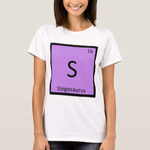 S - Stegosaurus Dinosaur Kemi Periodiska Systemet T Shirt