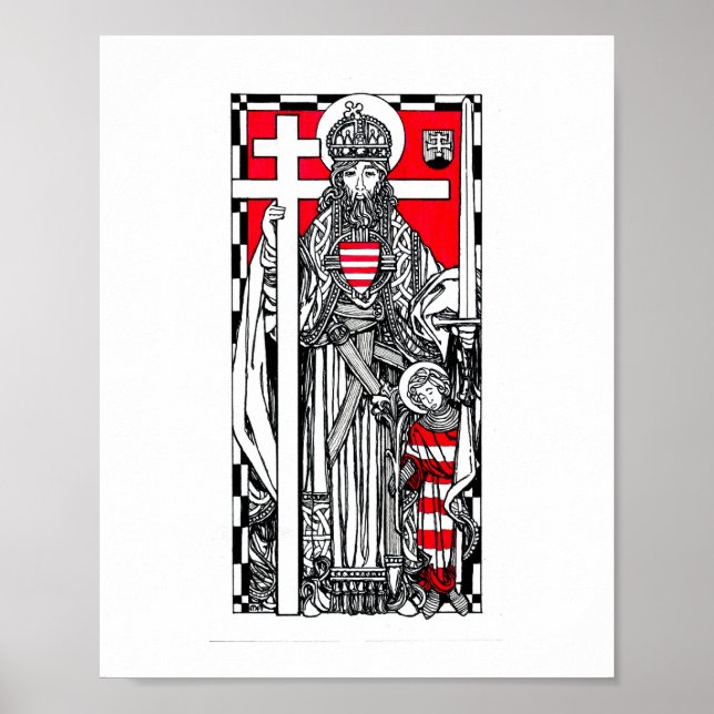 S. Stephen of Hungary with S. Emeric Poster (Framsidan)